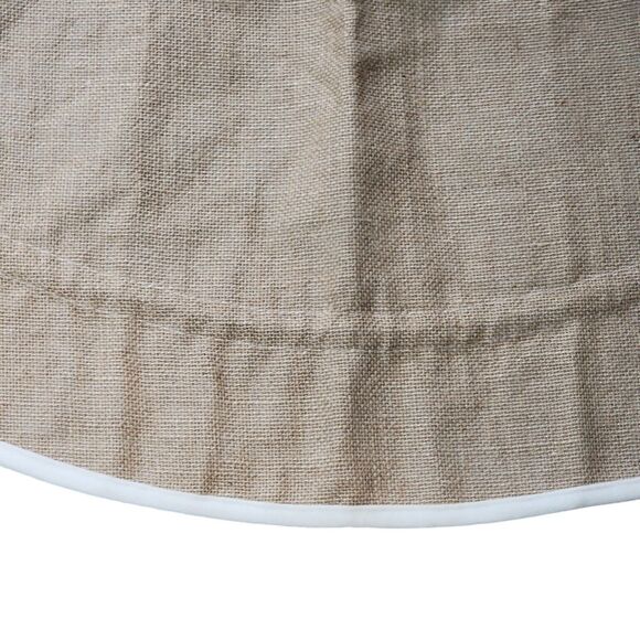 Jute Reversible Christmas Tree‎ Skirt 56.5 in Beige Cream Neutrals Burlap Prima - Picture 6 of 10